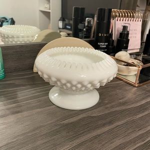 Hobnail pie crust candy dish